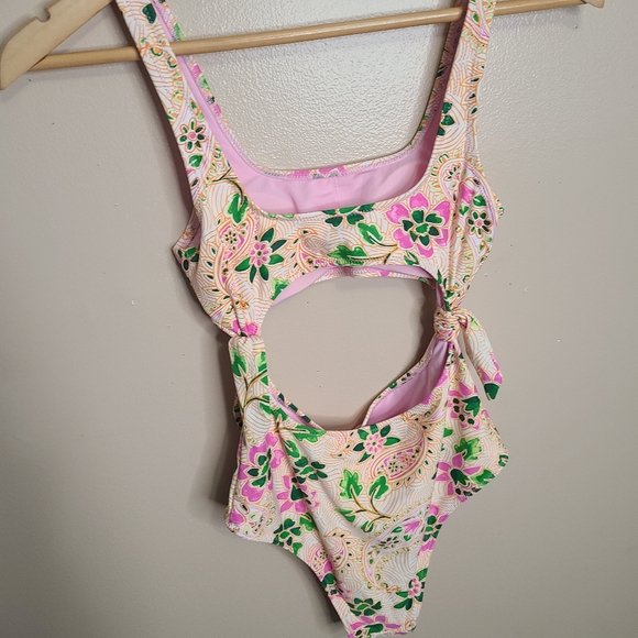 Aerie One Piece Cheeky Cutout Floral Swimsuit - Picture 6 of 9